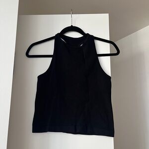 Free People Black Crop Top